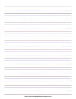 Free Printable Writing Paper  Kindergarten writing paper, Writing