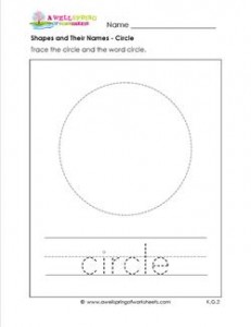 shapes and their names - circle