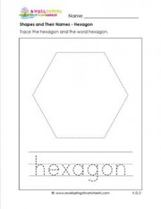 shapes and their names - hexagon