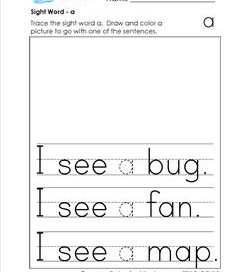 sight word a