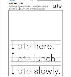 sight word ate