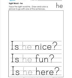 sight word he