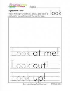 sight word look