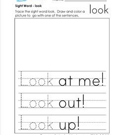 sight word look