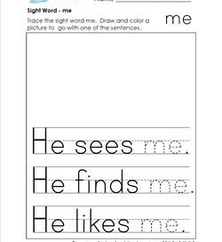 sight word me