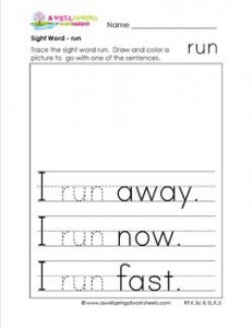 sight word run