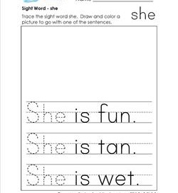 sight word she