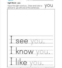 sight word you