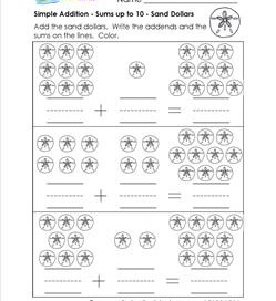 simple addition - sand dollars