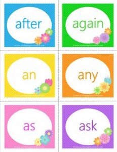 dolch sight word flashcards first grade