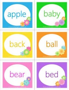 spring dolch sight word flashcards nouns