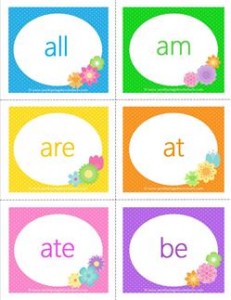 spring dolch sight word flashcards primer