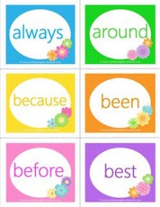 dolch sight word falshcards second grade