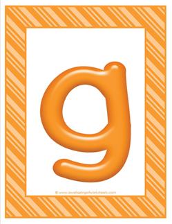 stripes and candy colorful letters lowercase g