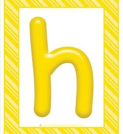 stripes and candy colorful letters lowercase h