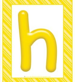 stripes and candy colorful letters lowercase h