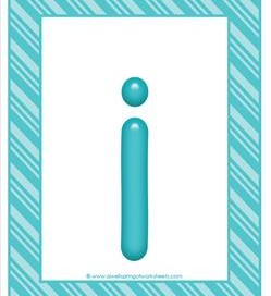 stripes and candy colorful letters lowercase i