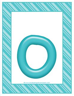 stripes and candy colorful letters lowercase o