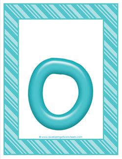 stripes and candy colorful letters lowercase o