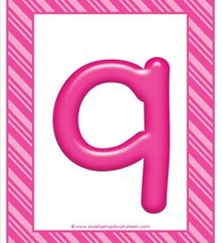 stripes and candy colorful letters lowercase q