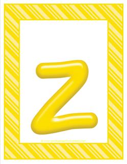 stripes and candy colorful letters lowercase z