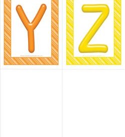 stripes and candy colorful letters - uppercase Y-Z