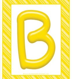 stripes and candy colorful letters - uppercase b