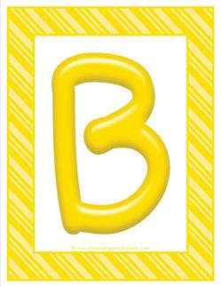 stripes and candy colorful letters - uppercase b