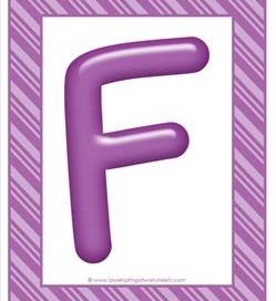 stripes and candy colorful letters - uppercase f