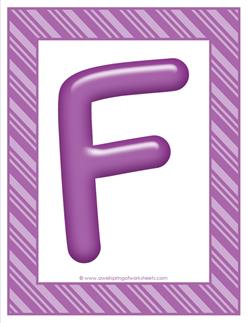 stripes and candy colorful letters - uppercase f