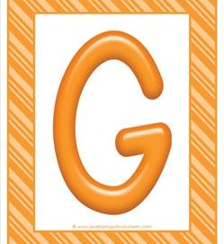 stripes and candy colorful letters - uppercase g