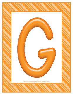 stripes and candy colorful letters - uppercase g