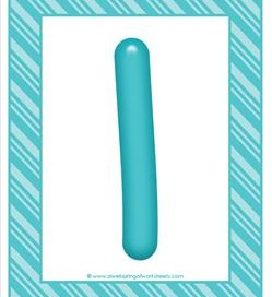 stripes and candy colorful letters - uppercase i