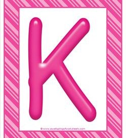 stripes and candy colorful letters - uppercase k