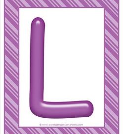 stripes and candy colorful letters - uppercase l