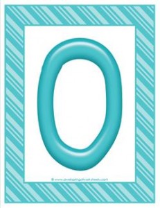 stripes and candy colorful letters - uppercase o