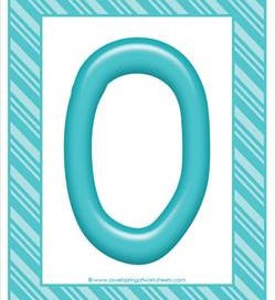 stripes and candy colorful letters - uppercase o