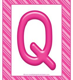 stripes and candy colorful letters - uppercase q