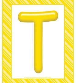 stripes and candy colorful letters - uppercase t