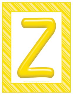 stripes and candy colorful letters - uppercase z