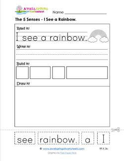 the 5 senses - i see a rainbow