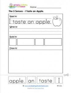 the 5 senses - i taste and apple