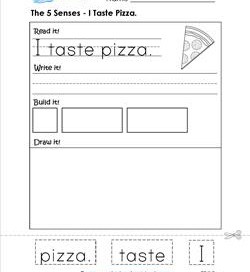 the 5 senses - i taste pizza