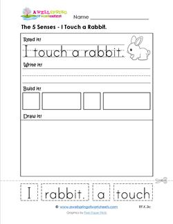 the 5 senses - i touch a rabbit