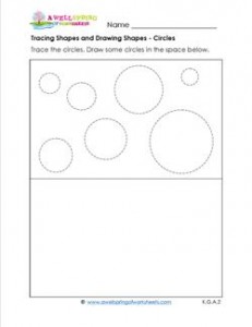 tracing shapes and drawing shapes - circles