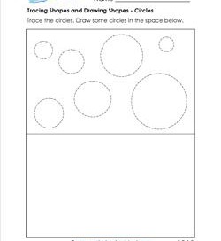 tracing shapes and drawing shapes - circles