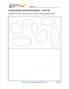 tracing shapes and drawing shapes - ovals 2