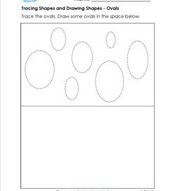 tracing shapes and drawing shapes - ovals