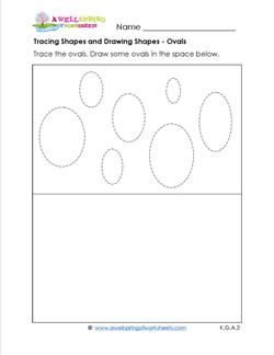tracing shapes and drawing shapes - ovals