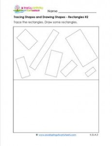 tracing shapes and drawing shapes - rectangles 2